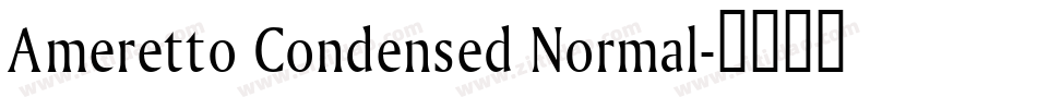 Ameretto Condensed Normal字体转换